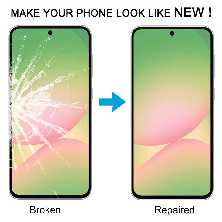 For Samsung Galaxy A56 SM-A566B 10pcs Front Screen Outer Glass Lens with OCA Optically Clear Adhesive