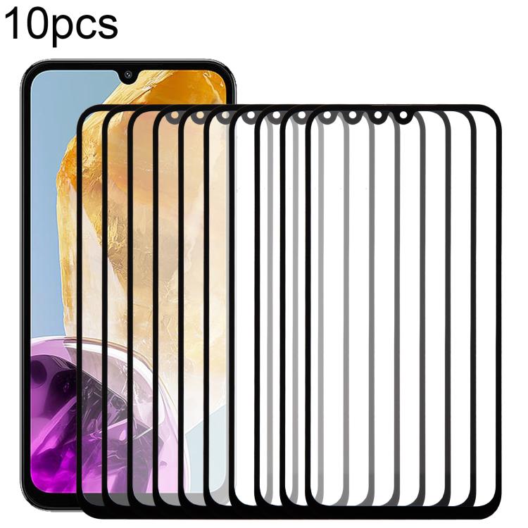 For Samsung Galaxy M15 SM-M156B 10pcs Front Screen Outer Glass Lens with OCA Optically Clear Adhesive