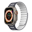 For Apple Watch 46mm / 49mm / 45mm / 44mm Cylinder Magnetic Two-color Loop Silicone Watch Band(Black White) - free shipping - PMC TechLife - Order now!