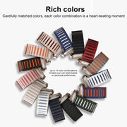 For Apple Watch 42mm / 41mm / 40mm / 38mm Cylinder Magnetic Two-color Loop Silicone Watch Band(Black)