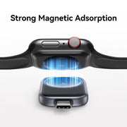For Apple Watch Series USAMS CD247 USB-C / Type-C Plug Portable Watch Wireless Charger(Metal Gray)