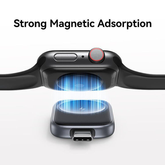 For Apple Watch Series USAMS CD247 USB-C / Type-C Plug Portable Watch Wireless Charger(Metal Gray)