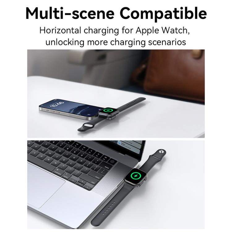For Apple Watch Series USAMS CD247 USB-C / Type-C Plug Portable Watch Wireless Charger(Metal Gray)