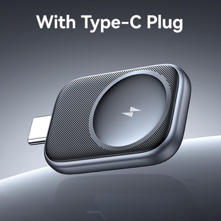 For Apple Watch Series USAMS CD247 USB-C / Type-C Plug Portable Watch Wireless Charger(Metal Gray)