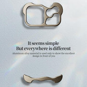 For iPhone 17 Pro Max Frameless Metal Corner Pad Phone Case with Lens Film(Silver)