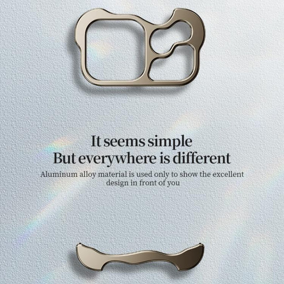 For iPhone 17 Pro Max Frameless Metal Corner Pad Phone Case with Lens Film(Titanium)