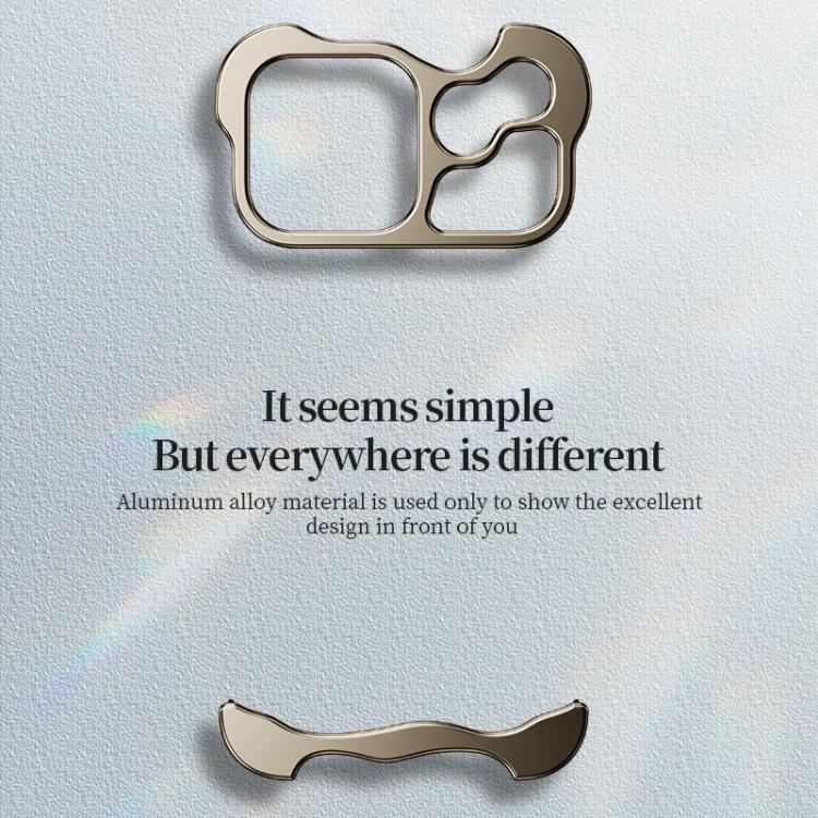 For iPhone 17 Pro Frameless Metal Corner Pad Phone Case with Lens Film(Titanium)