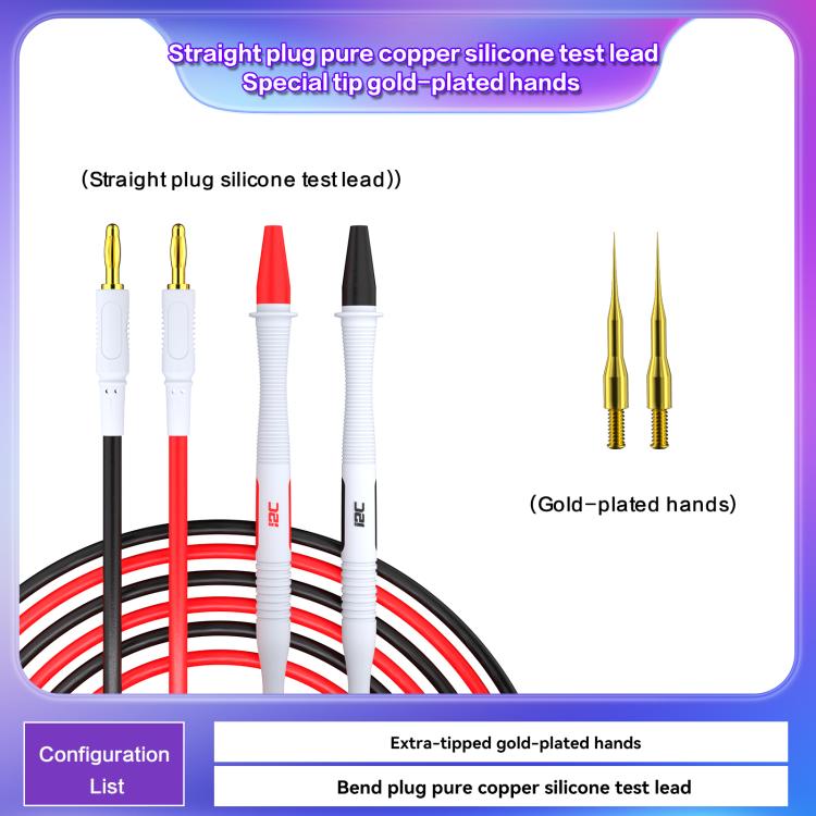 i2C Pure Copper Silicone Probe Detection Pen, Model:Straight Plug Without Stainless Steel Needle