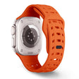 For Apple Watch 46mm / 49mm / 45mm / 44mm Shark Texture Holes Silicone Watch Band(Orange) - free shipping - PMC TechLife - Order now!