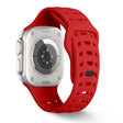 For Apple Watch 46mm / 49mm / 45mm / 44mm Shark Texture Holes Silicone Watch Band(Red) - free shipping - PMC TechLife - Order now!