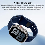 For Apple Watch 46mm / 49mm / 45mm / 44mm Shark Texture Holes Silicone Watch Band(Orange)