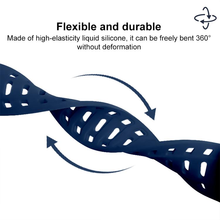 For Apple Watch 46mm / 49mm / 45mm / 44mm Shark Texture Holes Silicone Watch Band(Starlight)