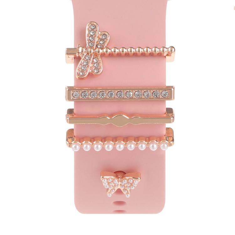 Smart Watch Band Decorative Ring Metal Accessories(Dragonfly Butterfly)