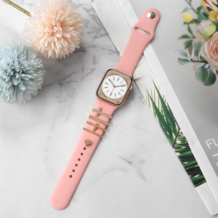 Smart Watch Band Decorative Ring Metal Accessories(Cross Heart)