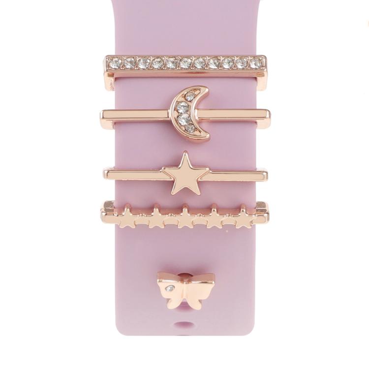 Smart Watch Band Decorative Ring Metal Accessories(Star Moon Butterfly)