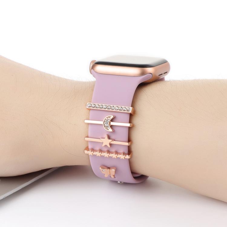 Smart Watch Band Decorative Ring Metal Accessories(Star Moon Butterfly)