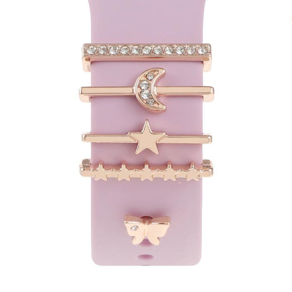Smart Watch Band Decorative Ring Metal Accessories(Star Moon Butterfly)