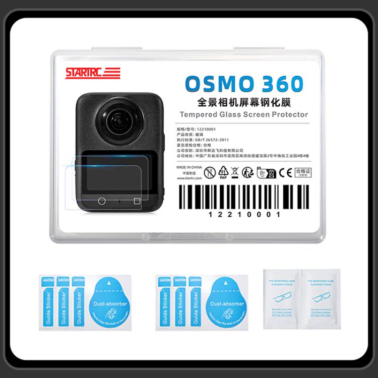 For DJI Osmo 360 STARTRC 2pcs HD Screen Tempered Glass Films(Transparent)