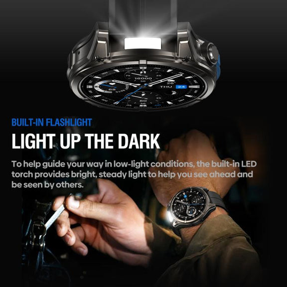 Zeblaze Vibe 8 Rugged Outdoor Smart Watch 1.43 inch Screen 5 ATM & IP69K Built-in Flashlight(Grey)