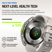 Zeblaze Vibe 8 Rugged Outdoor Smart Watch 1.43 inch Screen 5 ATM & IP69K Built-in Flashlight(Grey)