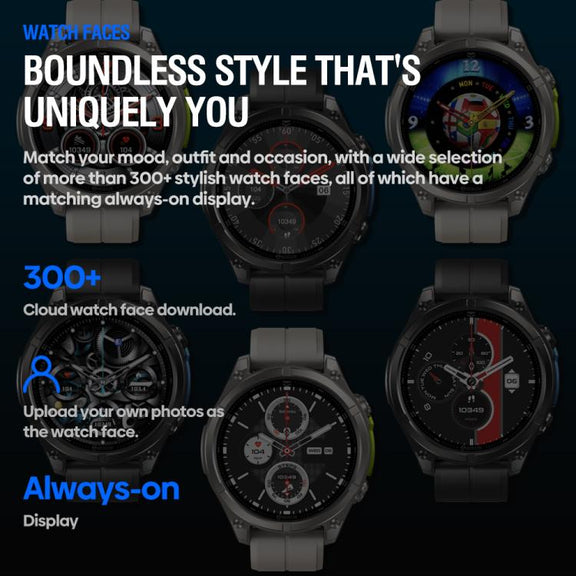 Zeblaze Vibe 8 Rugged Outdoor Smart Watch 1.43 inch Screen 5 ATM & IP69K Built-in Flashlight(Grey)