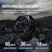 Zeblaze Vibe 8 Rugged Outdoor Smart Watch 1.43 inch Screen 5 ATM & IP69K Built-in Flashlight(Grey)