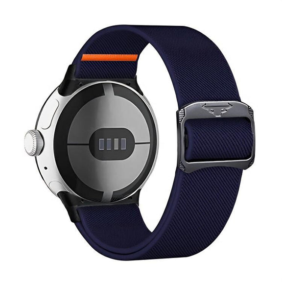 For Google Pixel Watch / Watch2 / Watch3 41mm xDfind Elastic Nylon Watch Band(Dark Blue)