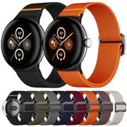 For Google Pixel Watch / Watch2 / Watch3 41mm xDfind Elastic Nylon Watch Band(Dark Blue)