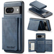 For Google Pixel 7 Fierre Shann 2 in 1 Holder RFID Card Slot Wallet MagSafe Phone Case(Blue) - free shipping - PMC TechLife - Order now!