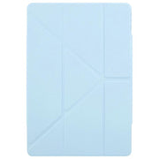For Huawei MatePad Air 12 2024 Magnetic Detachable Dual-Clasp Acrylic Deformation Leather Tablet Case(Ice Blue)