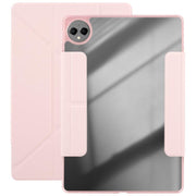 For Huawei MatePad Pro 12.2 2024 Magnetic Detachable Dual-Clasp Acrylic Deformation Leather Tablet Case(Pink)