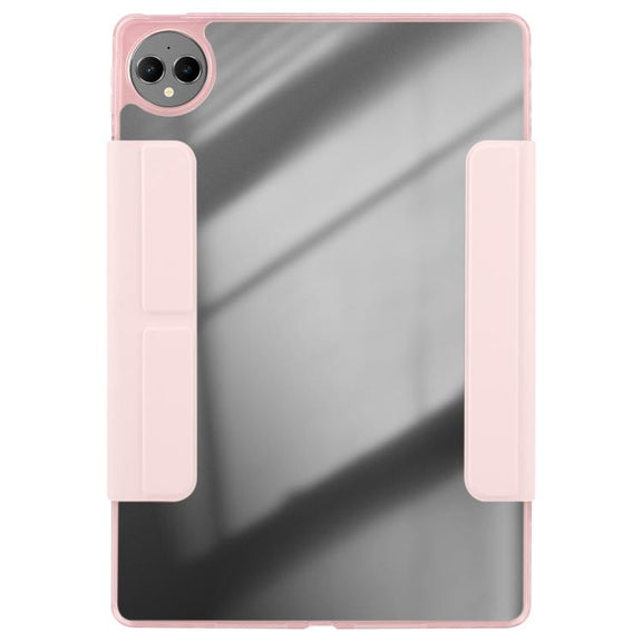 For Huawei MatePad Pro 12.2 2024 Magnetic Detachable Dual-Clasp Acrylic Deformation Leather Tablet Case(Pink)
