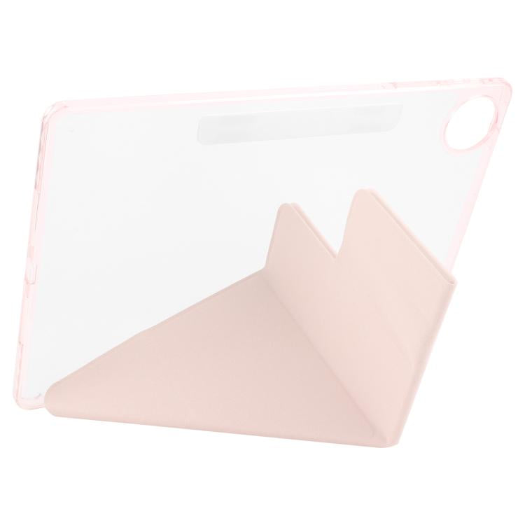 For Huawei MatePad Pro 12.2 2024 Magnetic Detachable Dual-Clasp Acrylic Deformation Leather Tablet Case(Pink)
