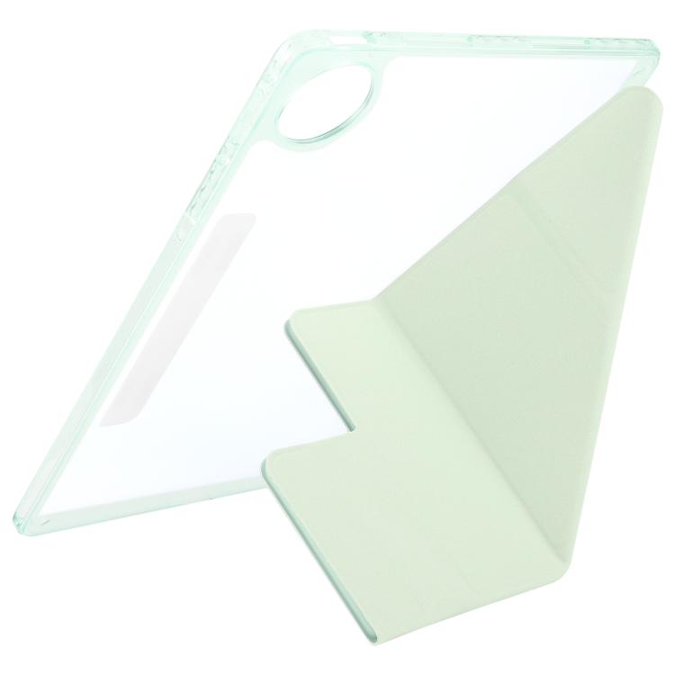 For Huawei MatePad Pro 12.2 2024 Magnetic Detachable Dual-Clasp Acrylic Deformation Leather Tablet Case(Baby Green)