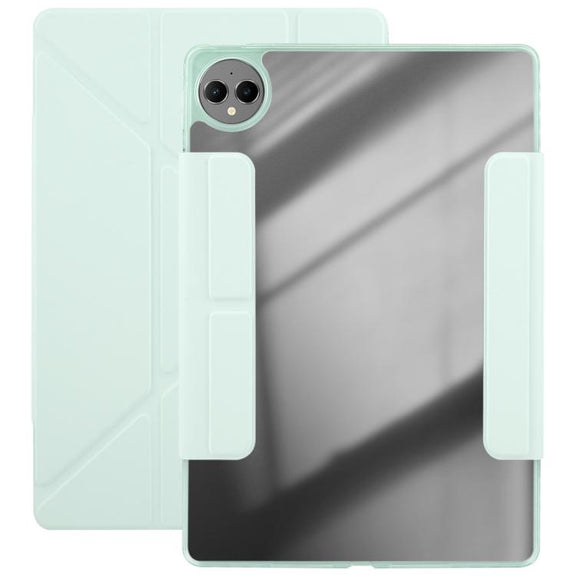For Huawei MatePad Pro 12.2 2024 Magnetic Detachable Dual-Clasp Acrylic Deformation Leather Tablet Case(Baby Green)
