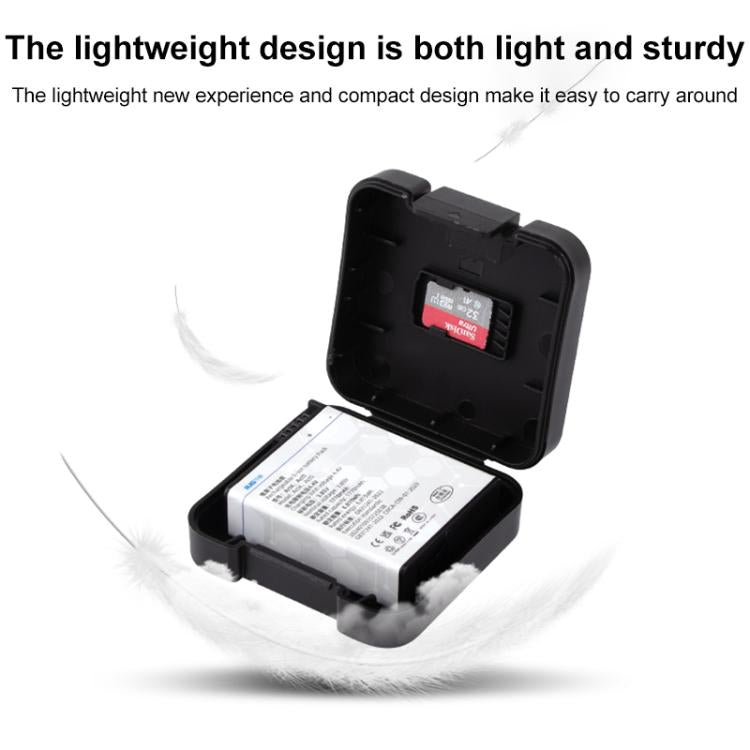 For DJI Osmo Action 5 Pro / 4 Battery & Memory Card Storage Box(Black)