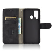 For DOOGEE N20 Pro Solid Color Skin Feel Magnetic Buckle Horizontal Flip Calf Texture PU Leather Case with Holder & Card Slots & Wallet(Black)