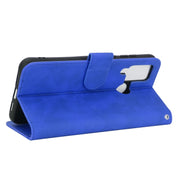 For DOOGEE N20 Pro Solid Color Skin Feel Magnetic Buckle Horizontal Flip Calf Texture PU Leather Case with Holder & Card Slots & Wallet(Blue)