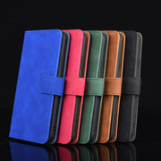 For DOOGEE N20 Pro Solid Color Skin Feel Magnetic Buckle Horizontal Flip Calf Texture PU Leather Case with Holder & Card Slots & Wallet(Blue)