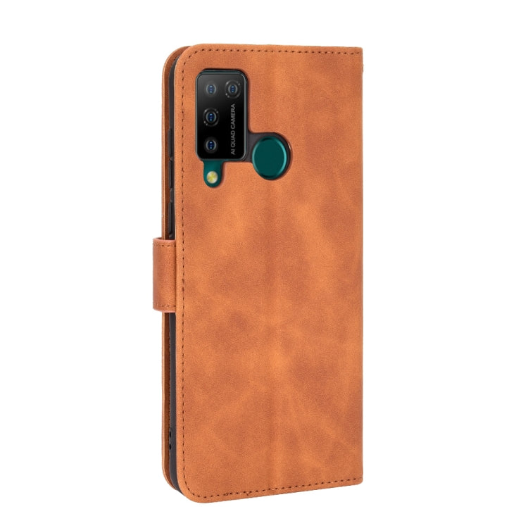 For DOOGEE N20 Pro Solid Color Skin Feel Magnetic Buckle Horizontal Flip Calf Texture PU Leather Case with Holder & Card Slots & Wallet(Brown)