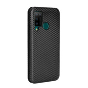 For DOOGEE N20 Pro Carbon Fiber Texture Horizontal Flip TPU + PC + PU Leather Case with Card Slot(Black)
