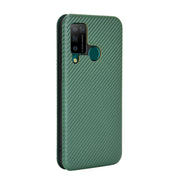 For DOOGEE N20 Pro Carbon Fiber Texture Horizontal Flip TPU + PC + PU Leather Case with Card Slot(Green)