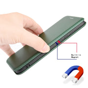 For DOOGEE N20 Pro Carbon Fiber Texture Horizontal Flip TPU + PC + PU Leather Case with Card Slot(Green)