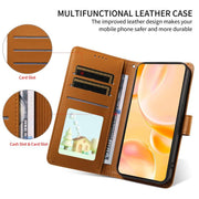 For Motorola Moto G05 / E15 Embossed Heart Dog RFID Blocking Wallet Leather Phone Case(Brown)