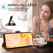 For Motorola Moto G05 / E15 Embossed Heart Dog RFID Blocking Wallet Leather Phone Case(Brown)