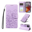 For Motorola Moto G75 5G Embossed Heart Dog RFID Blocking Wallet Leather Phone Case(Purple) - free shipping - PMC TechLife - Order now!