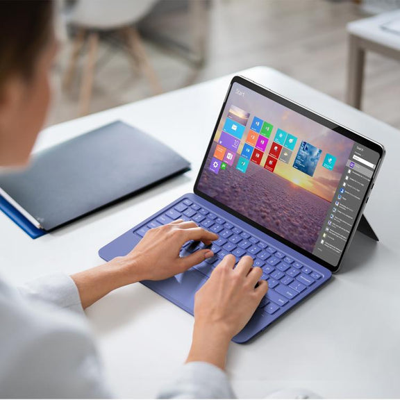 For MicroSoft Surface Pro 12 Backlight Tablet Bluetooth Keyboard with Touch Pad(Blue)