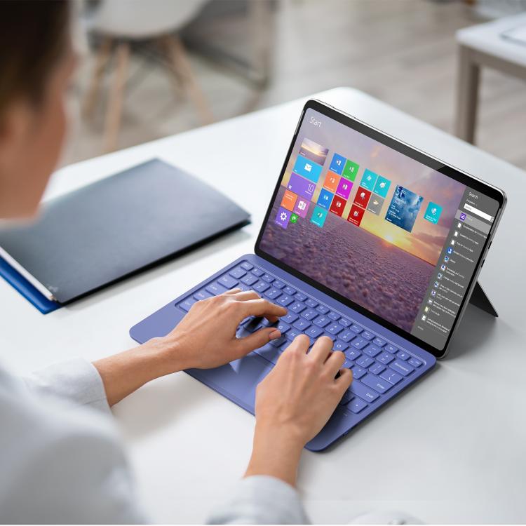 For MicroSoft Surface Pro 12 Backlight Tablet Bluetooth Keyboard with Touch Pad(Grey)