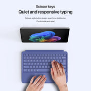 For MicroSoft Surface Pro 12 Backlight Tablet Bluetooth Keyboard with Touch Pad(Grey)