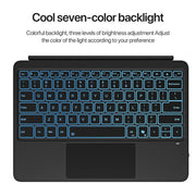 For MicroSoft Surface Pro 12 Backlight Tablet Bluetooth Keyboard with Touch Pad(Blue)